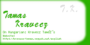 tamas kravecz business card